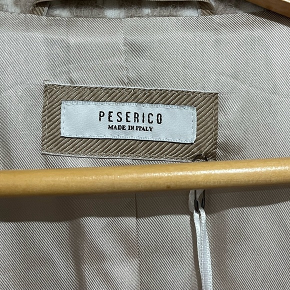 NWT Peserico Oversized Herringbone Coat in White & Brown, US Size 10, IT 46 - Picture 6 of 14